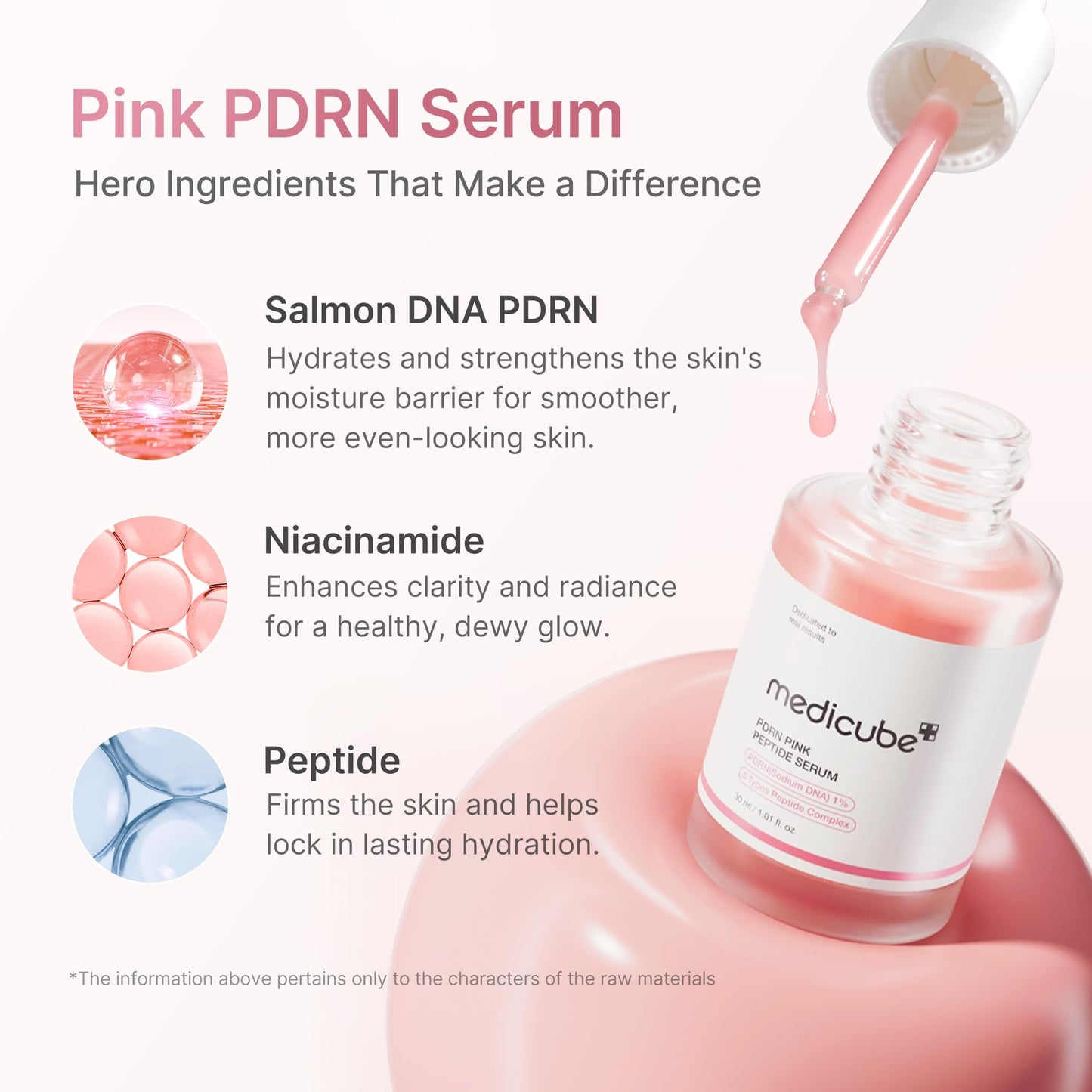 PDRN Pink Peptide Serum with a Smooth Radiant Looking Finish