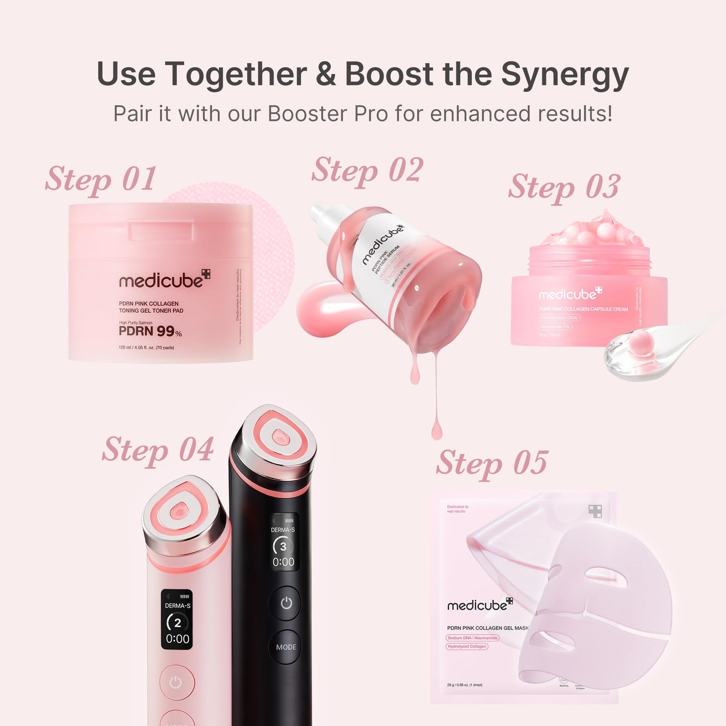 PDRN Pink Peptide Serum with a Smooth Radiant Looking Finish